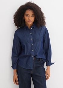 Camicia oversize in jeans di cotone biologico, Blu, Taglia 46, bonprix