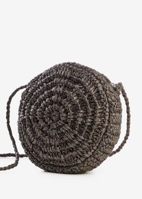 Borsa a tracolla tonda e piccola effetto paglia, Marrone, Taglia 23x23 cm, bonprix