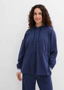 Maglia oversize in morbido tessuto effetto neoprene, Blu, Taglia 42/44 (S), bonprix