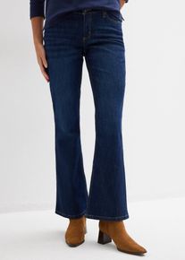 Jeans a zampa vita media, Blu, Taglia 58, bonprix