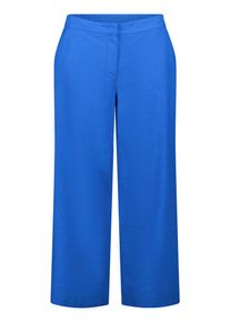 Leinenhose Betty Barclay "Leinenhose unifarben", Damen, Gr. 42, EURO, blau (adria blau), Obermaterial: 55% Leinen LI. 45% Viskose CV., Hosen Leinenhose