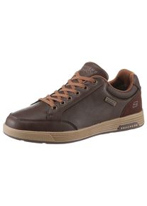 Sneaker Skechers "CAVELL-SPARKMAN", Herren, Gr. 43, braun, Lederimitat, Schuhe Sneaker, Freizeitschuh, Halbschuh, Schn&uuml;rschuh aus wasserabweisendem Material