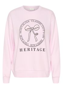 Sweatshirt Kaffe "Sweatshirt KAellen", Damen, Gr. M, lila (lila snow), Obermaterial: 85% Baumwolle CO. 15% Polyester PES., Sweatshirts Sweatshirt