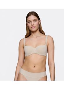 Balconette-BH Triumph "Body Make-Up Illusion", Damen, Gr. 70, Cup E, beige, Microtouch, Obermaterial: 49% Polyamid, 36% Polyester, 15% Elasthan, unifarben, Basic, BHs Balconette-BH, Komfort B&uuml;gel, gef&uuml;ttert, seidenweiche Microfaser, atmungsaktiv