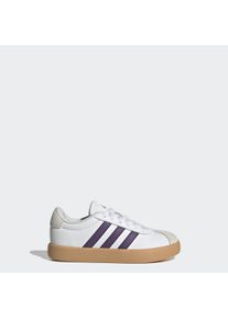 Sneaker adidas Sportswear "VL COURT 3.0", M&auml;dchen, Gr. 32, ftwwht, violet, gum3, Leder, Synthetik, Schuhe Sneaker, inspiriert vom Design des adidas samba, f&uuml;r Kinder & Jugendliche
