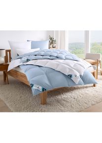 Federbettdecke OBB Gr. 1, blau (wei&szlig;), B:135cm L:200cm, 100% Baumwolle, Bettdecken, Federbettdecke