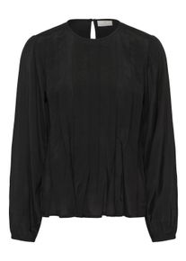 Langarmbluse Kaffe "Langarm-Bluse KAaria", Damen, Gr. 42, schwarz deep, Obermaterial: 50% Viskose CV. 50% Viskose LENZING ECOVERO CV LenzEcov., Blusen Langarmbluse
