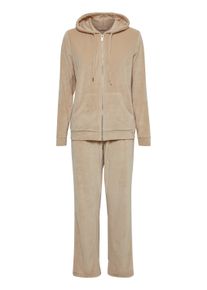 Freizeitanzug B.Young "Sweat-Set BYMITZA", Damen, Gr. XL, cement, Obermaterial: 95% Polyester PES. 5% Elasthan EL., Sportanz&uuml;ge Freizeitanzug