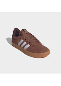 Sneaker adidas Sportswear "VL COURT 3.0", Damen, Gr. 43, preloved braun, frozen lila, gold metallic, Leder, Textil, Schuhe Sneaker, inspiriert vom Design des adidas samba