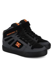 Sneaker DC Shoes "Pure High-Top EV", M&auml;dchen, Gr. 7(39), schwarz (grau, schwarz, orange), Obermaterial:Obermaterial: Leder / Futter: Textil / Au&szlig;ensohle: Gummi;, Schuhe Sneaker