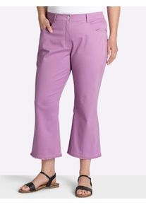 7/8-Hose sheego, Damen, Gr. 58, Normalgr&ouml;&szlig;en, orchidee, 97% Baumwolle, 3% Elasthan, unifarben, Hosen 7/8-Hose