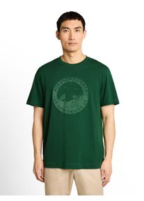 T-Shirt Tom Tailor, Herren, Gr. XL, garden gr&uuml;n, Single Jersey, Obermaterial: 100% Baumwolle, bedruckt, regular fit normal, Rundhals, Shirts T-Shirt, mit Print