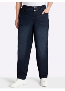 Bequeme Jeans sheego, Damen, Gr. 54, Normalgr&ouml;&szlig;en, dunkelblau, 81% Baumwolle, 17% Polyester, 2% Elasthan, unifarben, lang, Jeans Bequeme Jeans