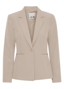 Blusenblazer Ichi "Blazer IHLEXI", Damen, Gr. 44, oatmeal, Obermaterial: 90% Polyester PES. 10% Elasthan EL., Blazer Blusenblazer