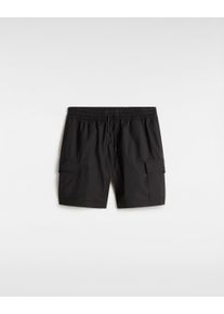 Badeshorts Vans "PRIMARYCARGOLOOSEELASTICBOARDSHORT", Herren, Gr. S, N-Gr, schwarz, Obermaterial: 61% Baumwolle, 39% Polyester, Badehosen Badeshorts, sportlicher Stil, aus Baumwolle und Polyester