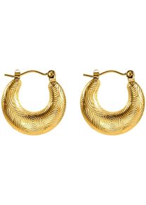 Paar Creolen Lady, goldfarben, Ohrringe, Damen, Paar Creolen