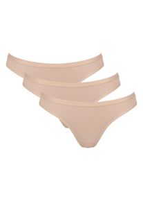 Minislip Sloggi "GO Daily Cotton", Damen, Gr. L, beige (new beige), Single Jersey, Obermaterial: 95% Baumwolle, 5% Elasthan, unifarben, k&ouml;rpernah, Unterhosen Minislip, flacher Elastikbund, Baumwollmix, bequem, weich