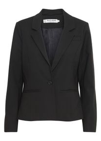 Blusenblazer Pulz Jeans "Blazer PZBINDY", Damen, Gr. 38, schwarz (schwarz beauty), Obermaterial: 53% Baumwolle CO. 44% Polyester PES. 3% Elasthan EL., Blazer Blusenblazer