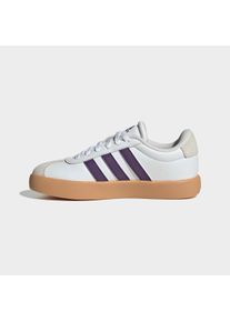 Sneaker adidas Sportswear "VL COURT 3.0", M&auml;dchen, Gr. 40, ftwwht, violet, gum3, Leder, Synthetik, Schuhe Sneaker, inspiriert vom Design des adidas samba, f&uuml;r Kinder & Jugendliche