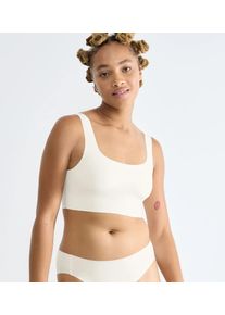 Bustier Sloggi "ZERO Feel 2.0 Top", Damen, Gr. S, N-Gr, wei&szlig; (silk wei&szlig;), Single Jersey, Obermaterial: 76% Polyamid, 24% Elasthan, matt, unifarben, BHs Bustier, nahtlos und unsichtbar