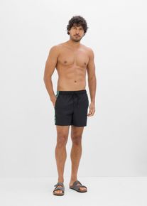 Badeshorts mit bedruckten Eins&auml;tzen, schwarz, Gr&ouml;&szlig;e 56/58 (XL), bonprix