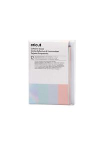 CRICUT Pastel Sampler - cutaway card set - powder blue tulip holographic silver matte white whispering blue
