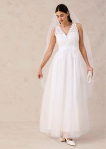 Brautkleid aus T&uuml;ll und Spitze, wei&szlig;, Gr&ouml;&szlig;e 36, bonprix