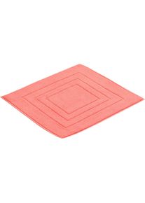 Badematte Vossen "Feeling" Gr. 3, rosa (bonbon), H:10mm, Baumwolle, Badematten, Badematte, Badteppich, Uni-Farben, mit Bord&uuml;re, Hoch-Tief Effekt, reine Baumwolle