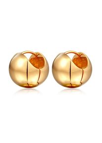 Paar Creolen Elli Premium "Ohrringe Creolen Klein 925 Sterling Silber Creolen" Gr. 15, gold, Ohrringe, Damen, ohne Stein, Silber 925 (Sterlingsilber), Paar Creolen