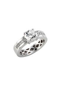 Verlobungsring "Ring Zirkonia, Silber 925" Gr. 58, silber, Giorgio Martello MILANO, Fingerringe, Damen, 58, Silber 925 (Sterlingsilber), Verlobungsring