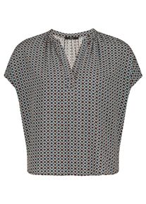 Klassische Bluse Zero "Blusenshirt mit Print.", Damen, Gr. 44, braun (braun, cream), Obermaterial: 100% Viskose CV., Blusen Klassische Bluse
