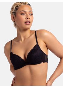 B&uuml;gel-BH Dorina "ORIGINS", Damen, Gr. 75, Cup B, schwarz, Spitze, Obermaterial: 64% Polyamid, 28% Polyester, 8% Elasthan, BHs B&uuml;gel-BH, mit Spitze