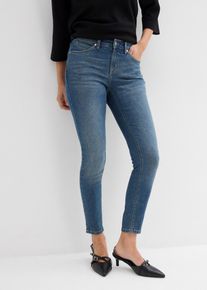 Skinny-fit-Jeans bonprix, Damen, Gr. 48, N-Gr, blau (blau denim used (l&auml;nge: regul&auml;r)), Denim/Jeans, Obermaterial: 82% Baumwolle, 17% Polyester, 1% Elasthan, skinny fit, Jeans Skinny-fit-Jeans, mit Stretch-Anteil, bequemer Sitz, hoher Baumwollanteil