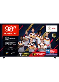 TCL Mini-LED-Fernseher "98Q8CX7", Energieeffizienz: D, schwarz, 98, Fernseher, Audio von Bang & Olufsen, Smart TV, Apple TV, 144Hz, 4K, Dolby Vision, Mini-LED-Fernseher