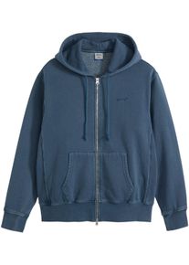 Levi's Kapuzensweatjacke LEVI'S, Herren, Gr. S, sargasso sea garment, Sweatware, Obermaterial: 88% Baumwolle, 12% Polyester, unifarben, bequem h&uuml;ftbedeckend, Rundhals, B&uuml;ndchen, Sweatjacken Kapuzensweatjacke, mit Logo-Stickerei