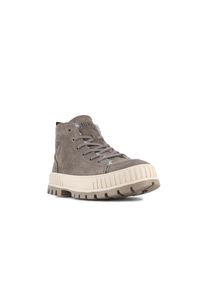 Winterboots Palladium "PALLASHOCK ZIP WARM", Damen, Gr. 39, grau (rocks), Leder, Schuhe Winterboots, Winterschuhe, Winterstiefel, Sneakerboots, wasserabweisend & gef&uuml;ttert