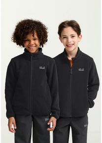 Fleecejacke Jack Wolfskin "VERTIGO FLEECE JKT K", Kinder, Gr. 128, schwarz, Oberstoff: 100% POLYESTER. Futter 1: 100% POLYESTER, Jacken Fleecejacke