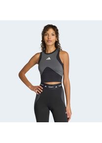 Tanktop adidas Performance "TF CB TANK", Damen, Gr. XS, schwarz, carbon, Obermaterial: 83% Polyester, 17% Elasthan, Rundhals, Tops Tanktop