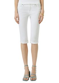 Jeansshorts QS, Damen, Gr. 44, N-Gr, wei&szlig;, Denim/Jeans, Obermaterial: 98% Baumwolle, 2% Elasthan. Futter: 100% Baumwolle, unifarben, slim fit knielang, Jeans Jeansshorts, Sommershorts- Denim- mit Stretch