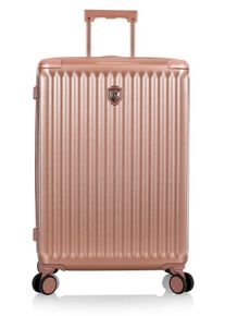 Hartschalen-Trolley Heys "Luxe, in verschiedenen Farben und Gr&ouml;&szlig;en", Damen, Gr. B/H/T: 46cm x 66cm x 28cm 72 l, rosa (ros&eacute;gold), Polycarbonat, unifarben, Koffer Hartschalen-Trolley, Heys Hartschalen-Koffer Volumenerweiterung