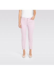 7/8-Jeans MAC "Dream Chic", Damen, Gr. 42, L&auml;nge 27, rosa (faded mauve ppt), Denim/Jeans, Obermaterial: 88% Baumwolle, 8% Elastomultiester, 4% Elasthan, sehr figurbetont 7/8-L&auml;nge, Jeans 7/8-Jeans, verk&uuml;rzte Form mit Rei&szlig;verschluss