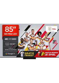 TCL Mini-LED-Fernseher "85Q7CX2", Energieeffizienz: D, schwarz, 85, Fernseher, Audio von Bang & Olufsen, Pr&auml;zises Dimming, Smart TV, Apple TV, 4K HDR, Mini-LED-Fernseher