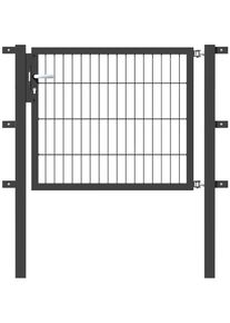 Zauneinzelt&uuml;r Alberts "Flexo", grau (anthrazit), B:100cm H:80cm, Stahl, Tore, Zauneinzelt&uuml;r, in verschiedenen Abmessungen