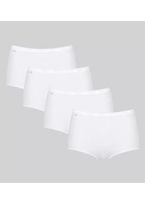 Maxislip Sloggi "Basic+", Damen, Gr. 40, wei&szlig;, Obermaterial: 95% Baumwolle, 5% Elasthan, figurbetont, Unterhosen Maxislip, weiche N&auml;hte, Baumwollmischung