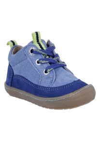 Lauflernschuh Richter "Maxi WMS: Mittel", M&auml;dchen, Gr. 25, nautical, infinity, Nubukleder, Veloursleder, Schuhe Lauflernschuh, Schn&uuml;rschuh mit farbigem Einsatz, Gr&ouml;&szlig;enschablone zum Download