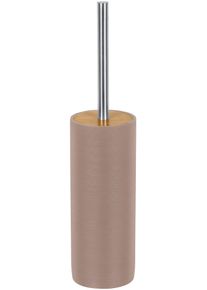 WC-Garnitur Kleine Wolke "Kyoto", beige (macadamia), B:9cm H:40cm L:9cm, Polyresin (Kunststein), Reinigungsb&uuml;rsten, WC-Garnitur
