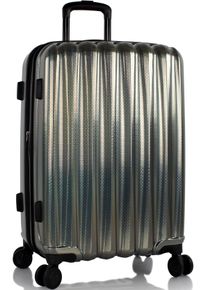 Hartschalen-Trolley Heys "Astro, verschiedene Gr&ouml;&szlig;en und Farben", Damen, Gr. B/H/T: 44cm x 66cm x 26cm 68 l, grau (charcoal), Polycarbonat-Verbundwerkstoff, festlich, Koffer Hartschalen-Trolley, Heys Reisegep&auml;ck TSA Schloss Volumenerweiterung
