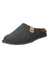 Pantoffel Rohde "LUCCA-H", Herren, Gr. 45, grau (anthrazit, meliert), Filz, Schuhe Pantoffel, mit herausnehmbarer Leder-Innensohle, Weite G