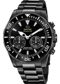 Chronograph Jaguar "Connected Special Edition", schwarz, Armbanduhren, Damen, Chronograph, Armbanduhr,Quarzuhr,Herrenuhr,Saphirglas,Stoppfunkion,Edelstahlarmband