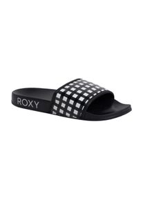 Sandale Roxy "Slippy Iv", Damen, Gr. 8(38), schwarz-wei&szlig; (schwarz, wei&szlig; checker), Obermaterial:Obermaterial: 100% PU, Futter: 100% Textil, Laufsohle: 100% EVA;, Schuhe Sandale